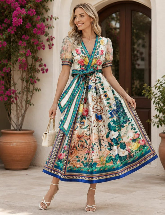 Margot Floral Midi Dress