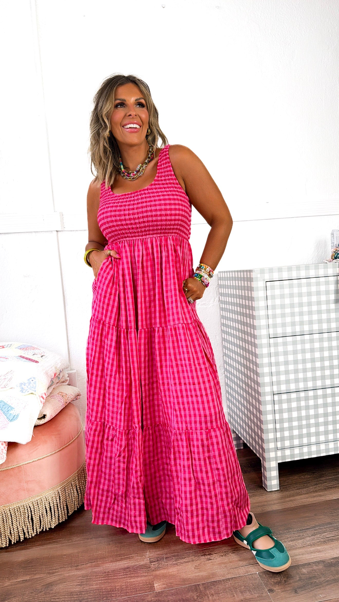 Arabella Maxi Dress in Fuchsia