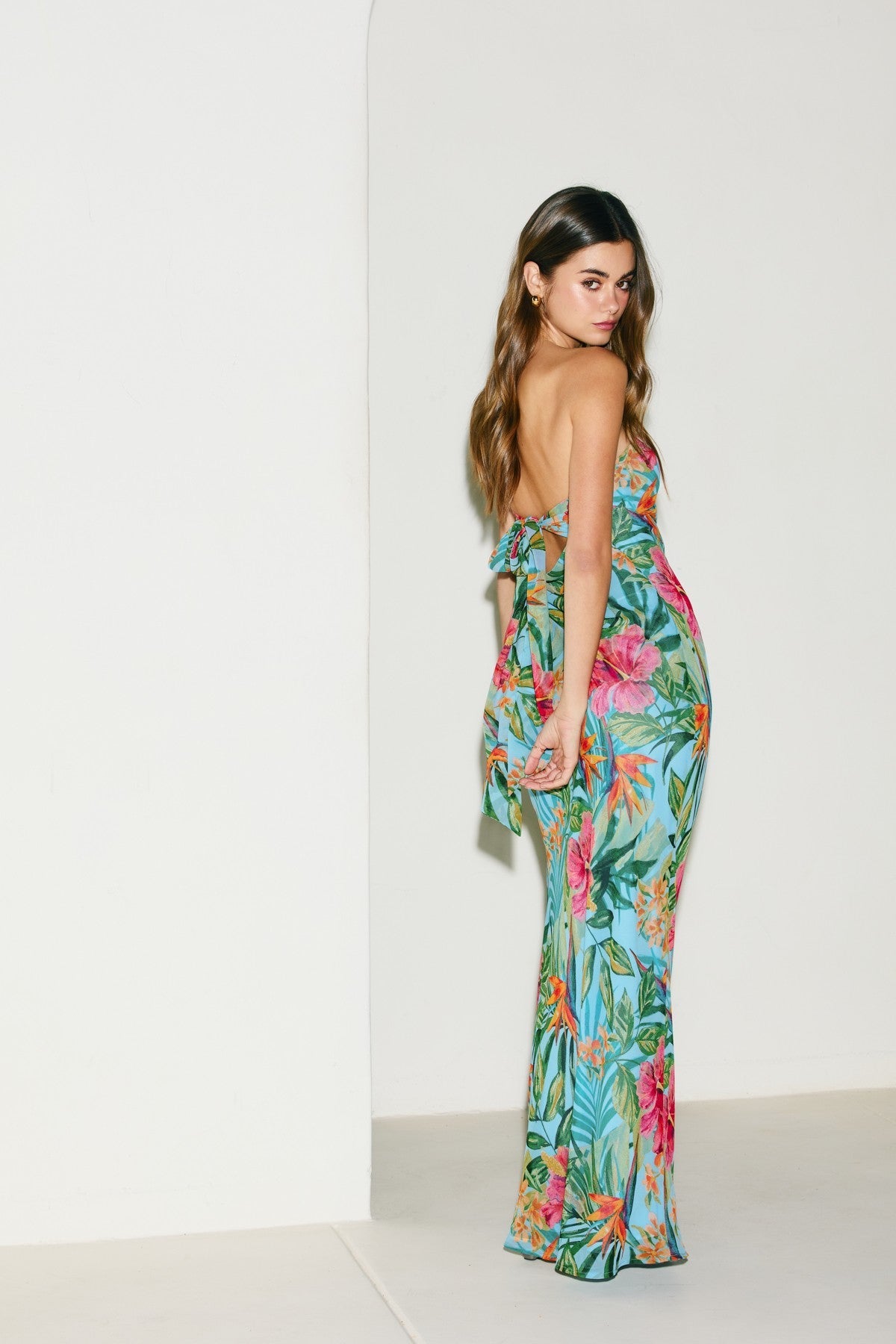 Botanic Isle Isla Strapless Tropical Dress