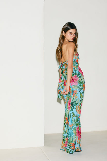 Botanic Isle Isla Strapless Tropical Dress