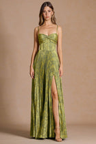 Vesper Moss Navy Maxi Dress