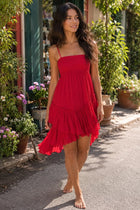 Summer Vacation Dress with Strapless, Backless, and Sleeveless Features