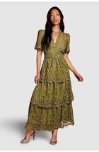 Margot Tiered Lace Midi Dress