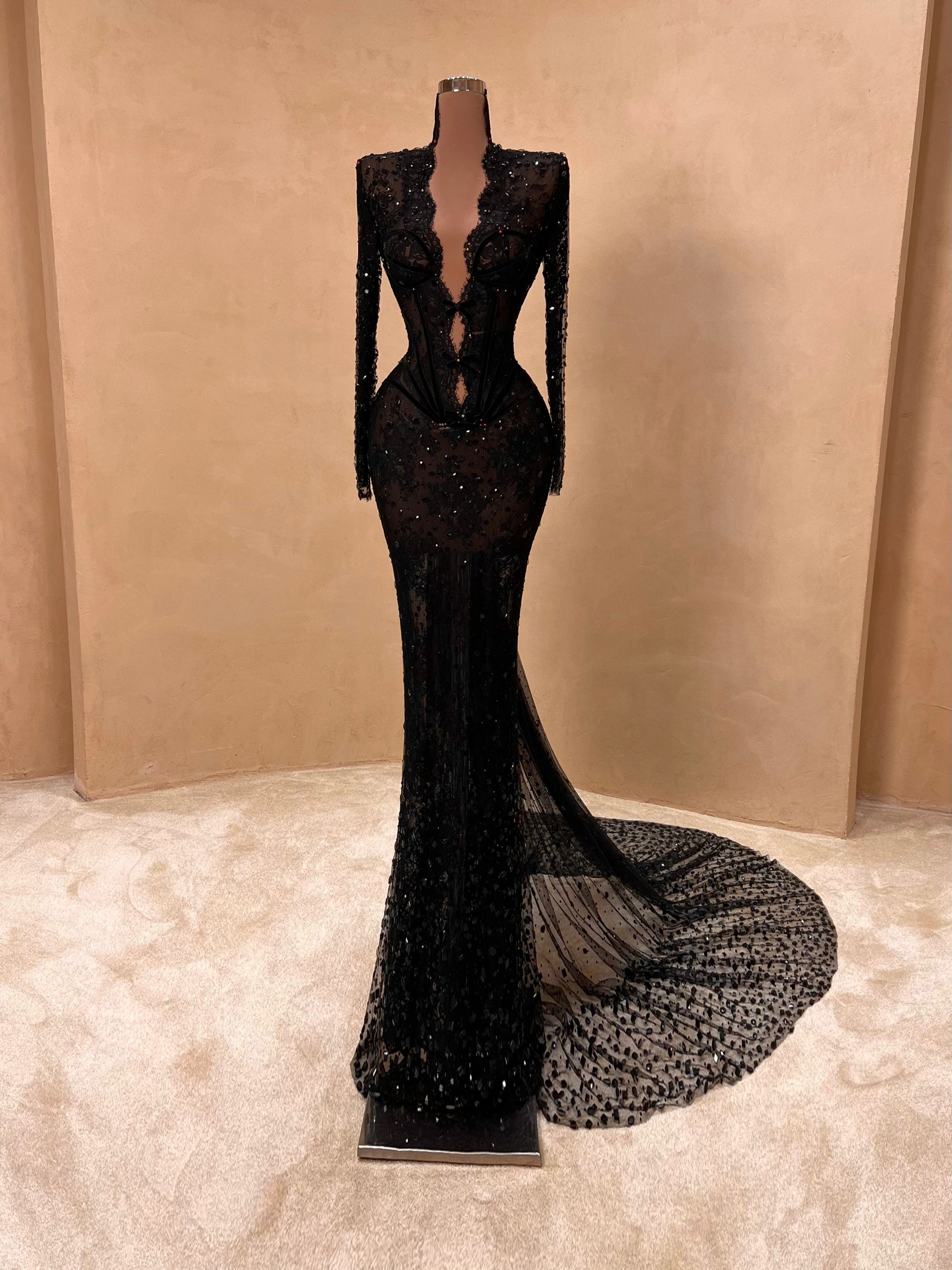 035 Margot Crepe Evening Dress
