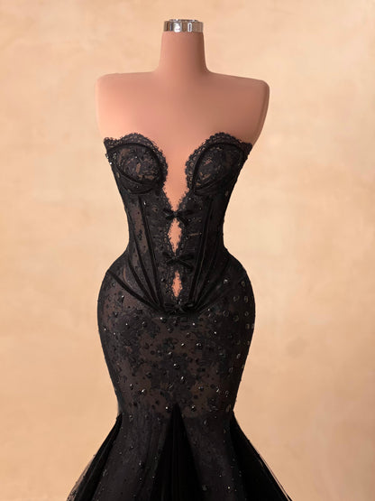 035 Margot Crepe Evening Dress