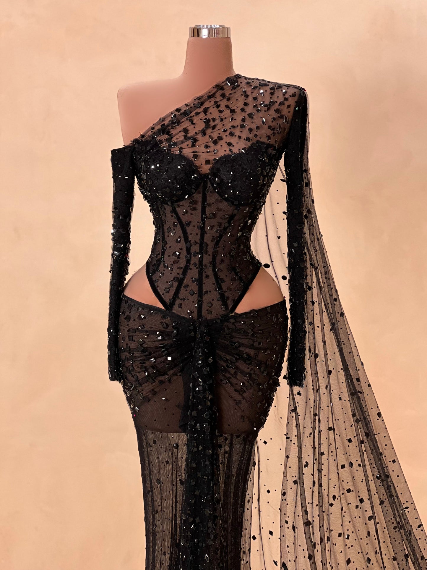 035 Margot Crepe Evening Dress