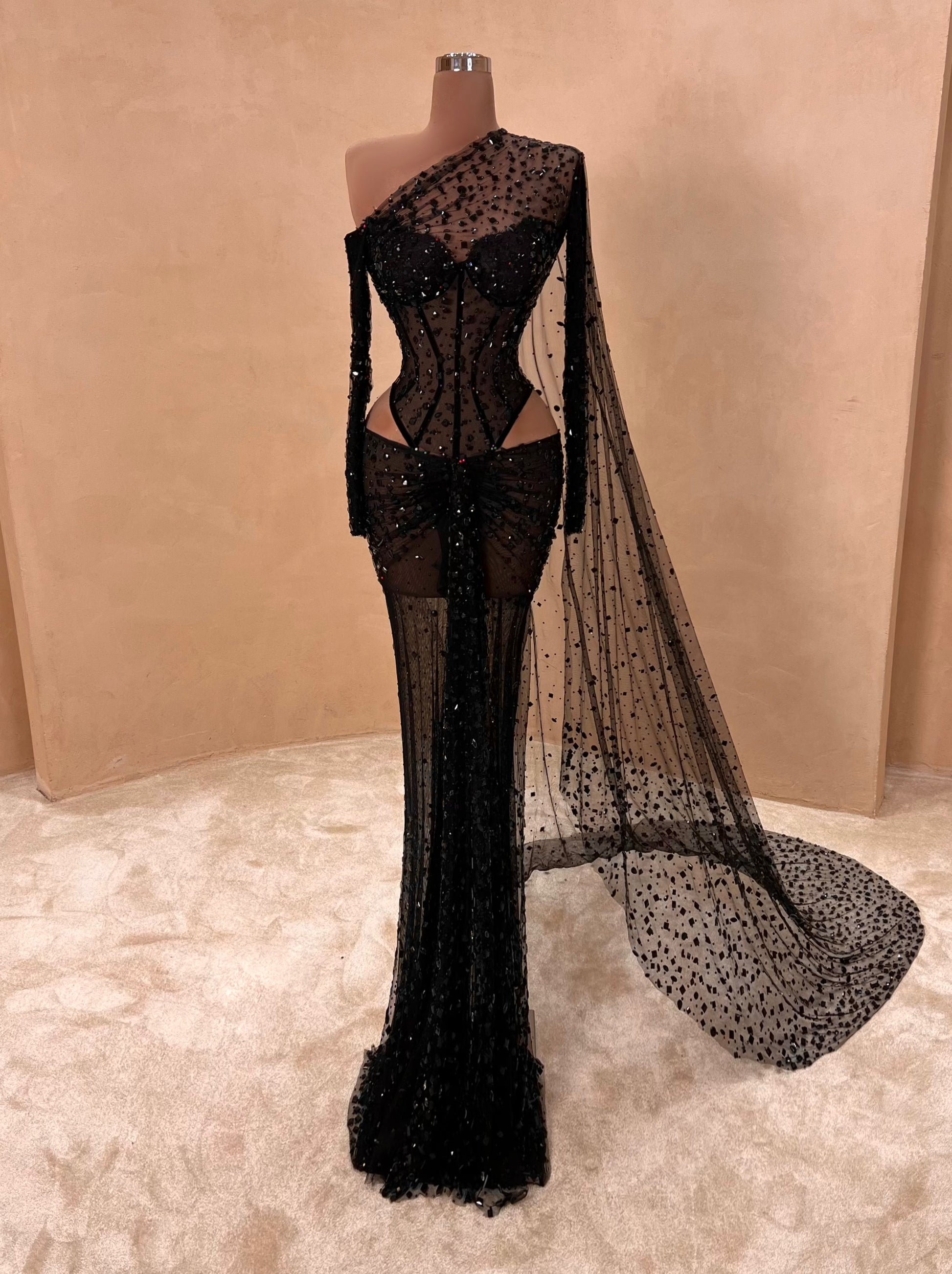 035 Margot Crepe Evening Dress