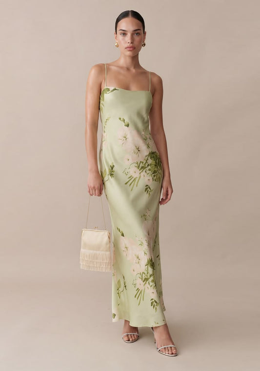 Mazzy Silk Midi Dress