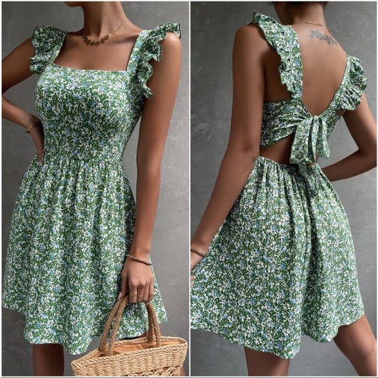 Isadora Boho Floral Mini Dress