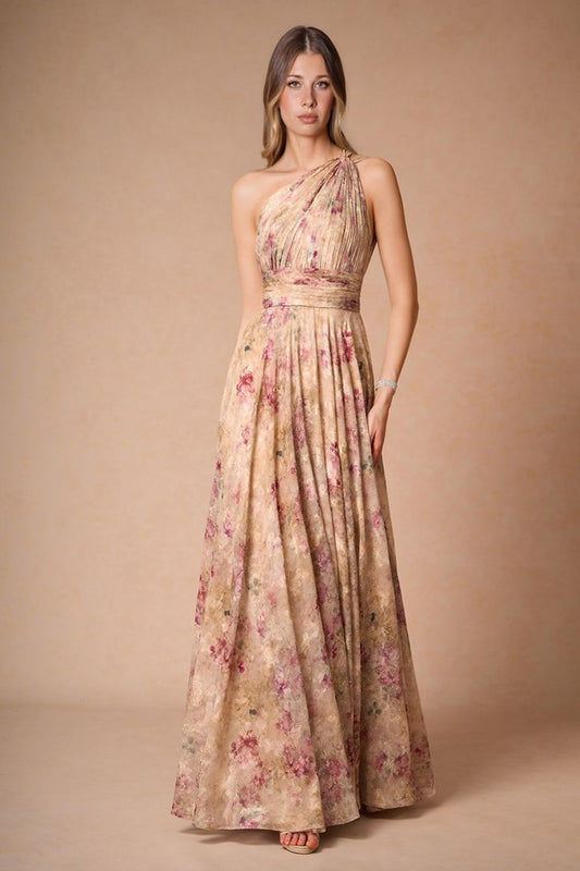 Hestia One-Shoulder Floral Maxi Dress