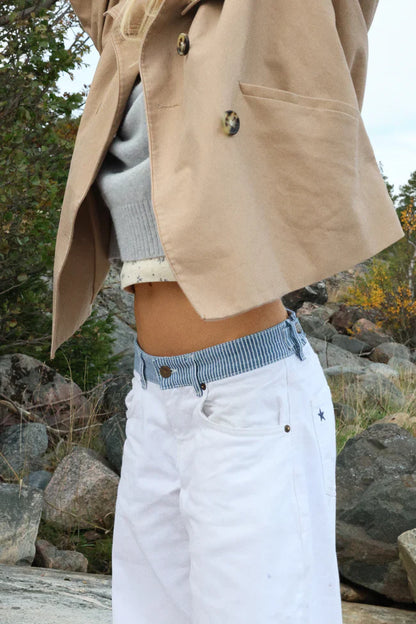 MILLY STRIPED RELAXED JEANS