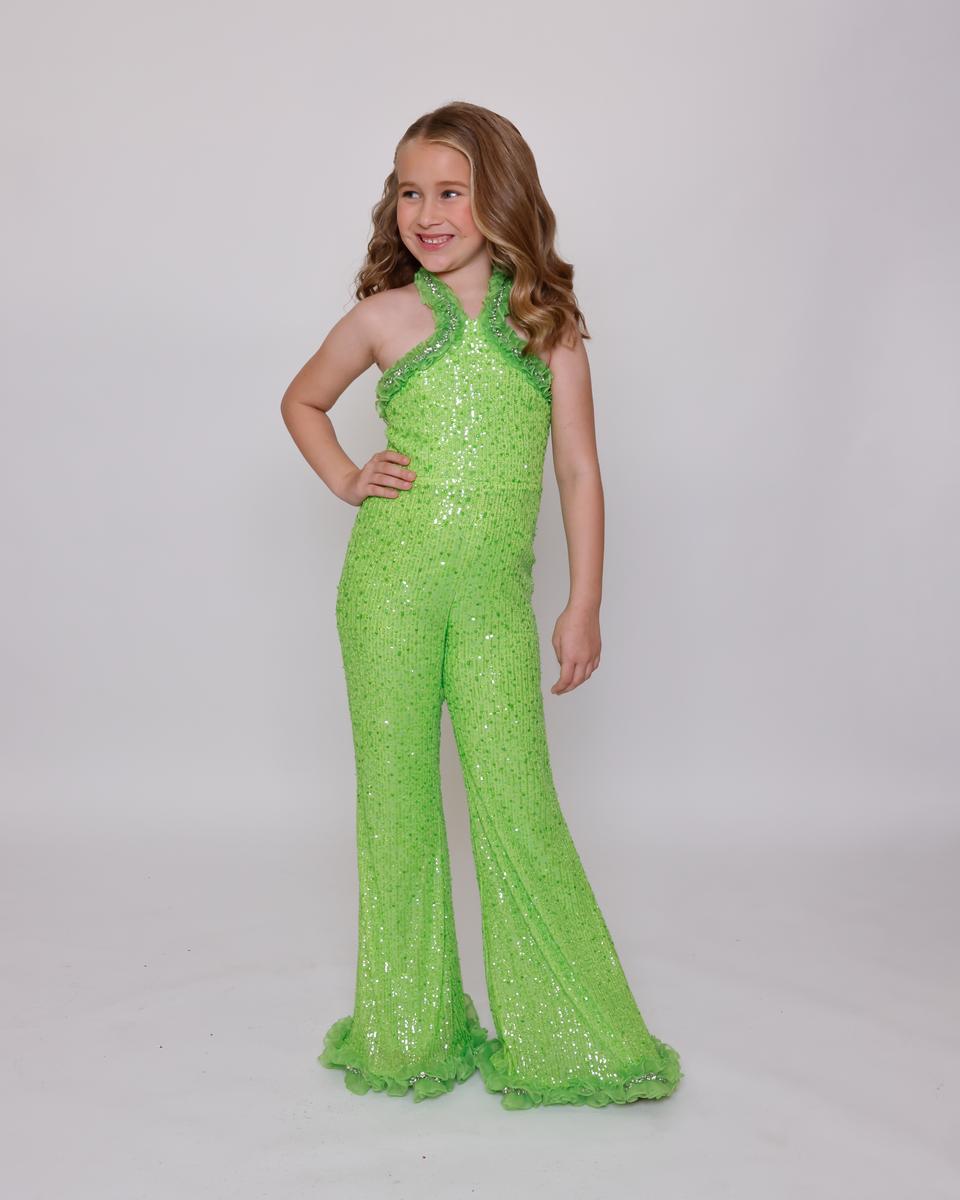 Length Sequin Formal Sheath Ava Presley 39881 Portia Tiered Tulle Halter Gown