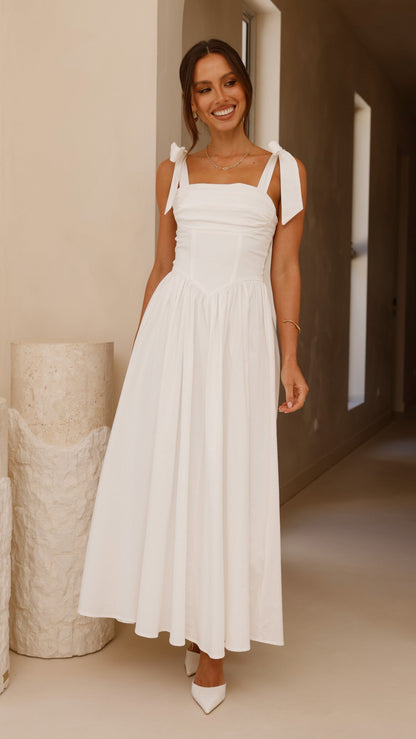 White Haisley Pink Maxi Dress