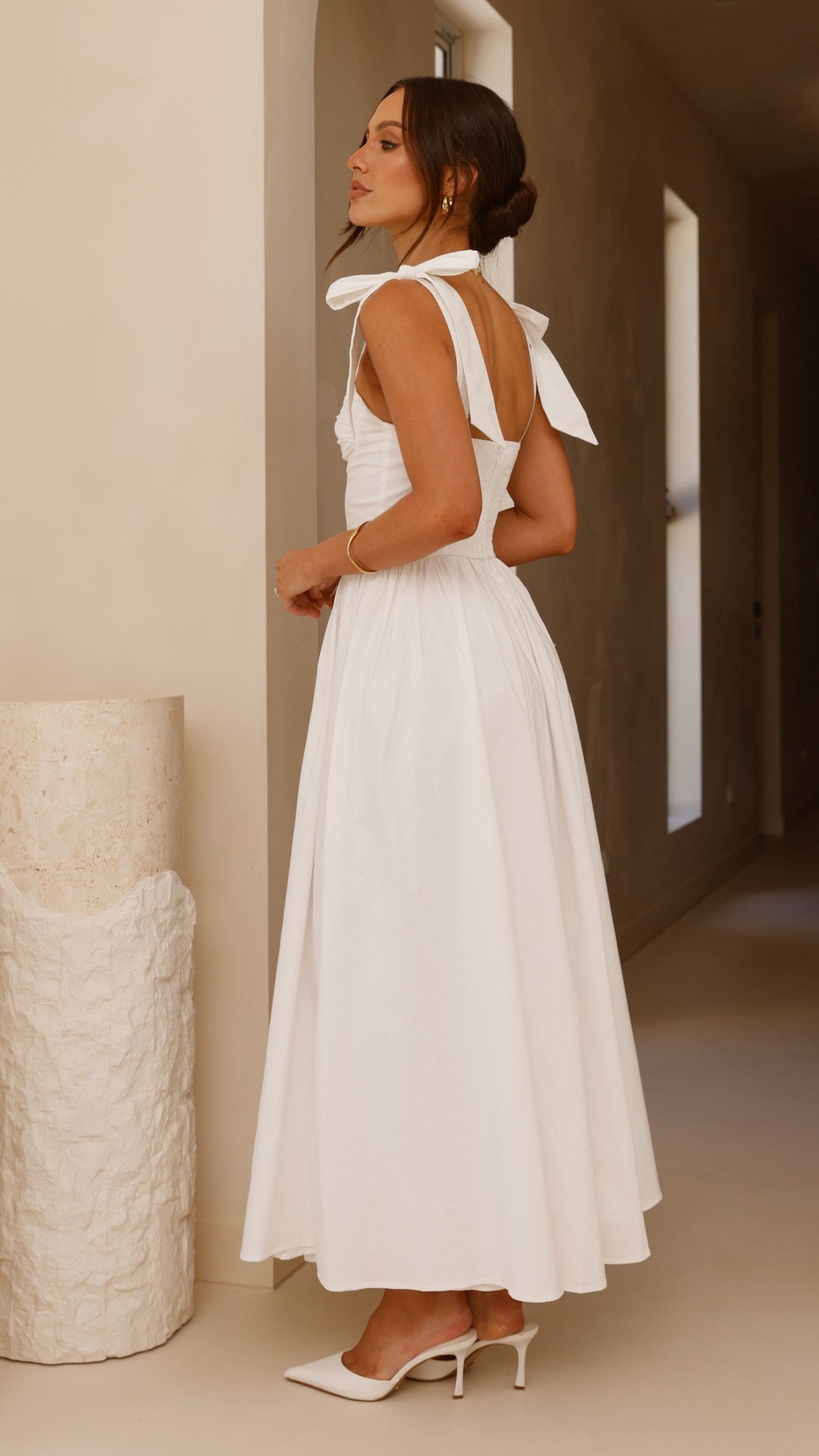 White Haisley Pink Maxi Dress