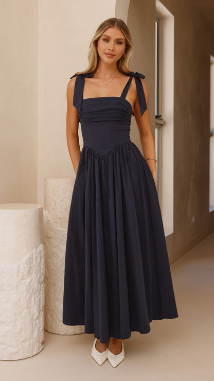 Navy Haisley Pink Maxi Dress