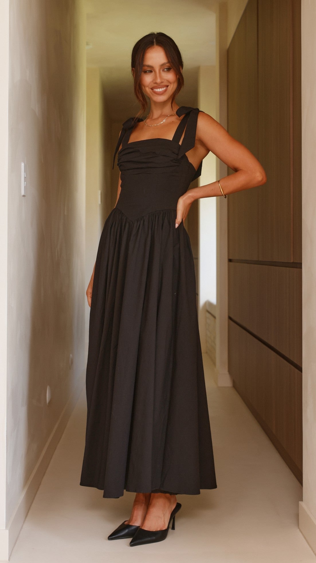 Black Haisley Pink Maxi Dress