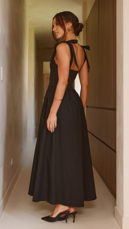 Black Haisley Pink Maxi Dress