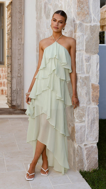 Sage Margot Lilac Floral Maxi Dress