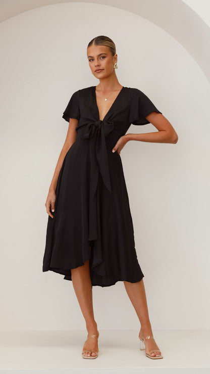 Black Dahlia Navy Midi Dress
