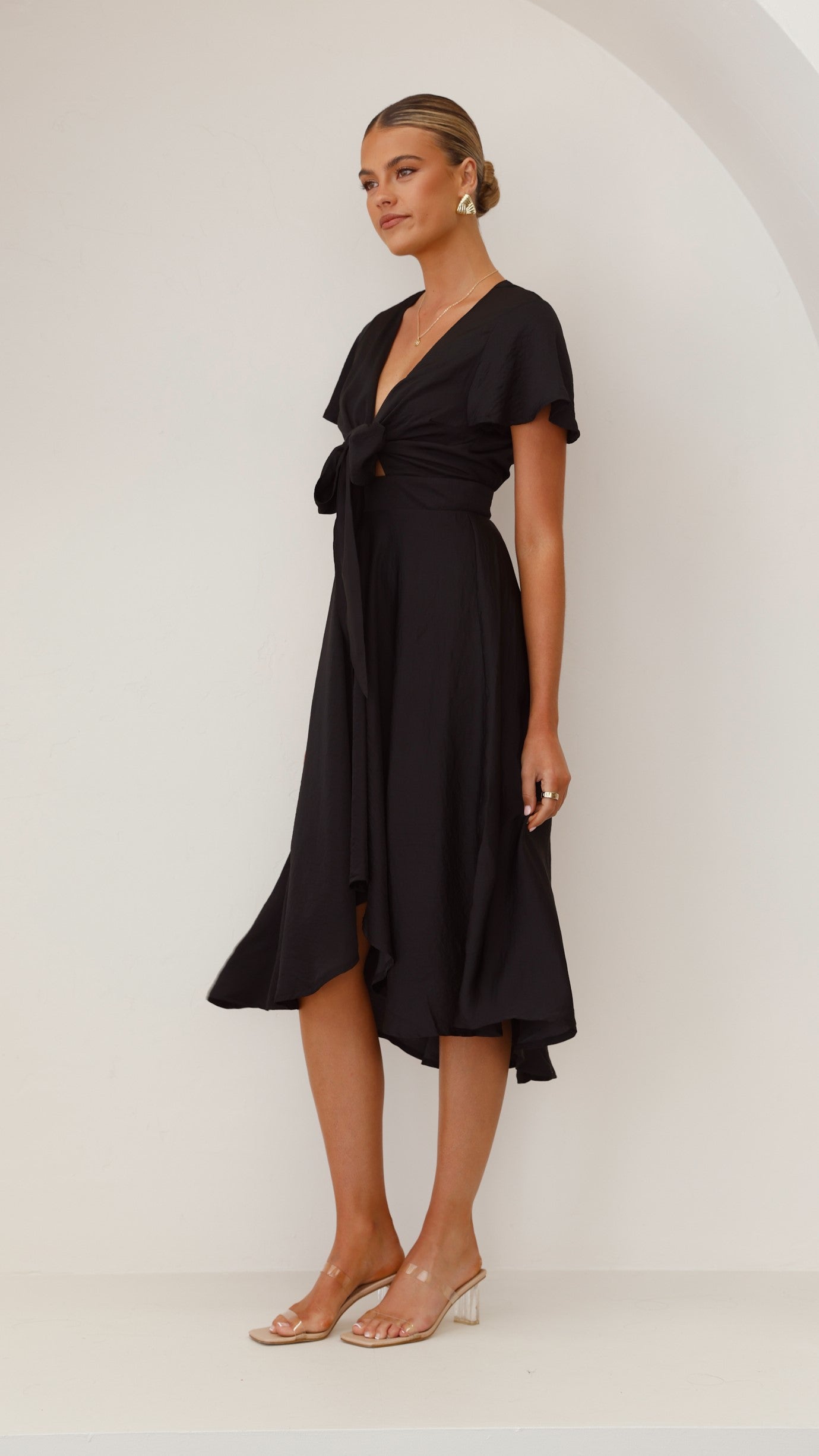 Black Dahlia Navy Midi Dress