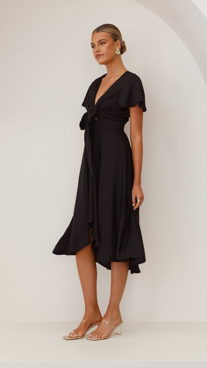 Black Dahlia Navy Midi Dress