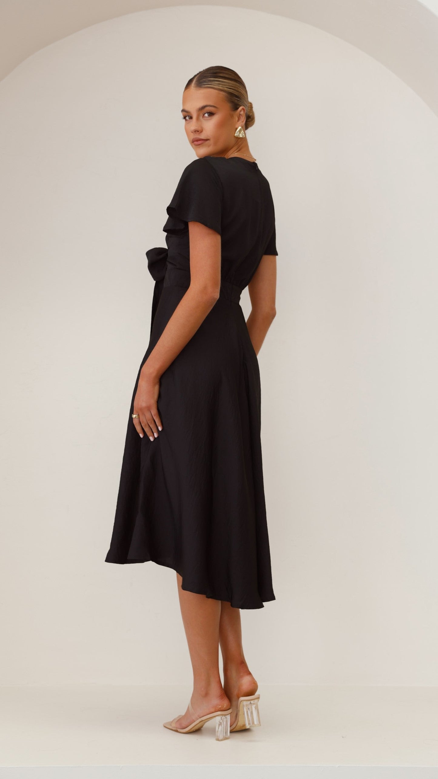 Black Dahlia Navy Midi Dress