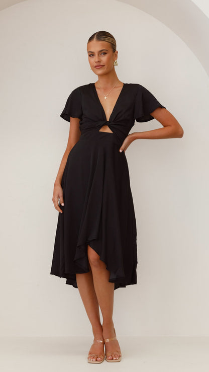 Black Dahlia Navy Midi Dress