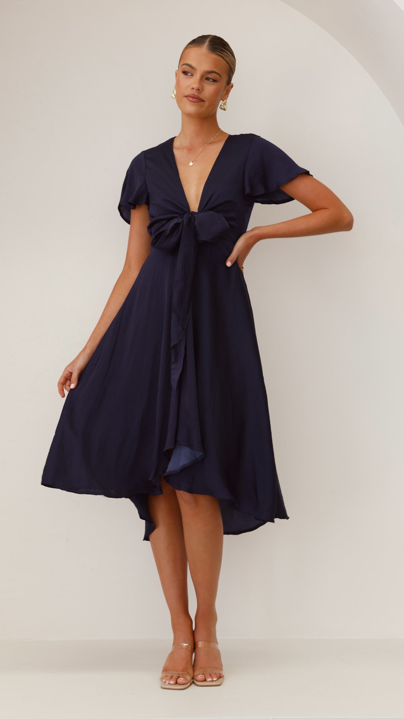 Navy Dahlia Navy Midi Dress