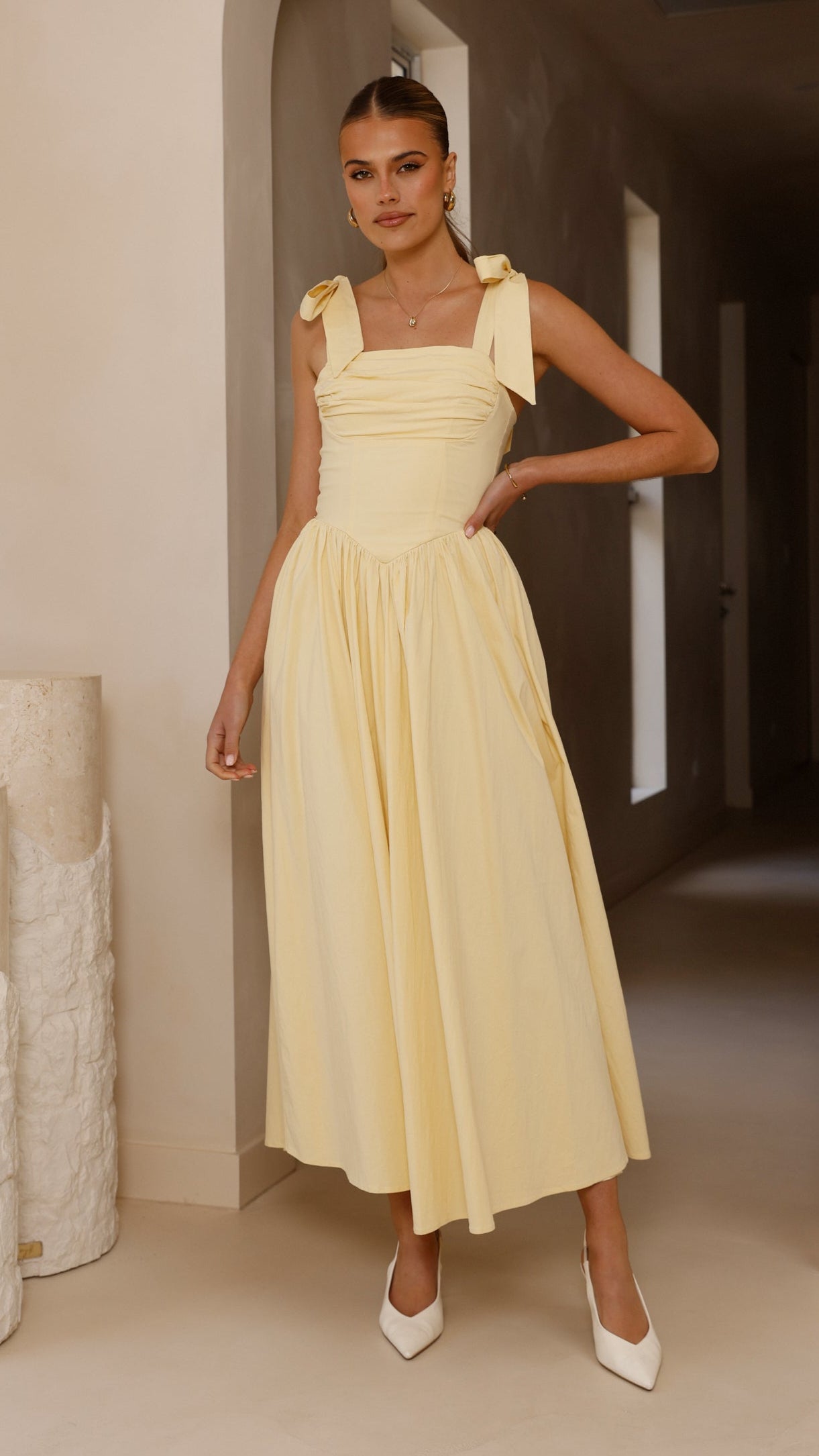 Yellow Haisley Pink Maxi Dress