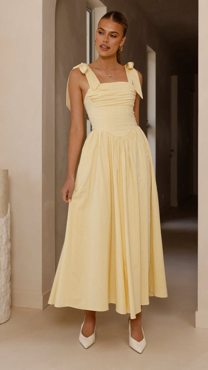 Yellow Haisley Pink Maxi Dress