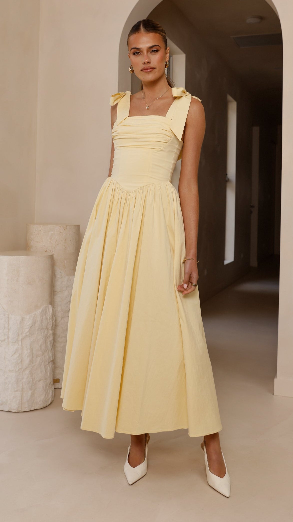 Yellow Haisley Pink Maxi Dress