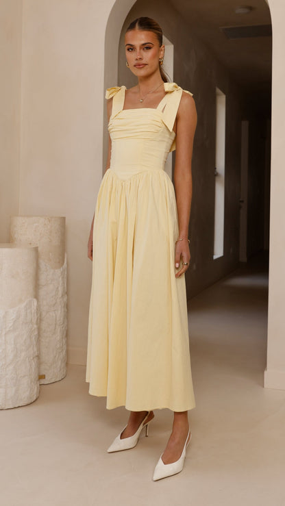 Yellow Haisley Pink Maxi Dress