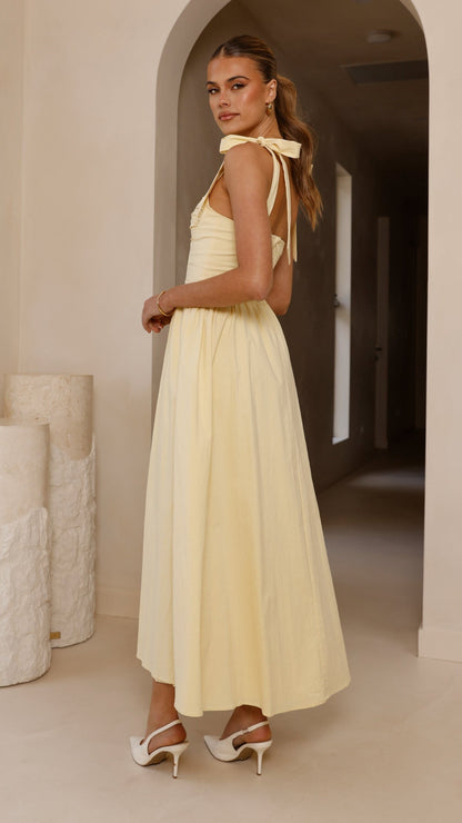 Yellow Haisley Pink Maxi Dress