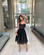 Vivienne Embroidered Strapless Wrap Dress