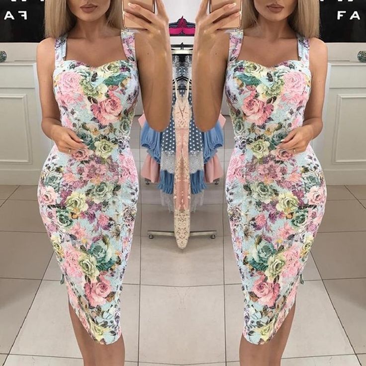 Vivienne Printed Spaghetti Slip Dress
