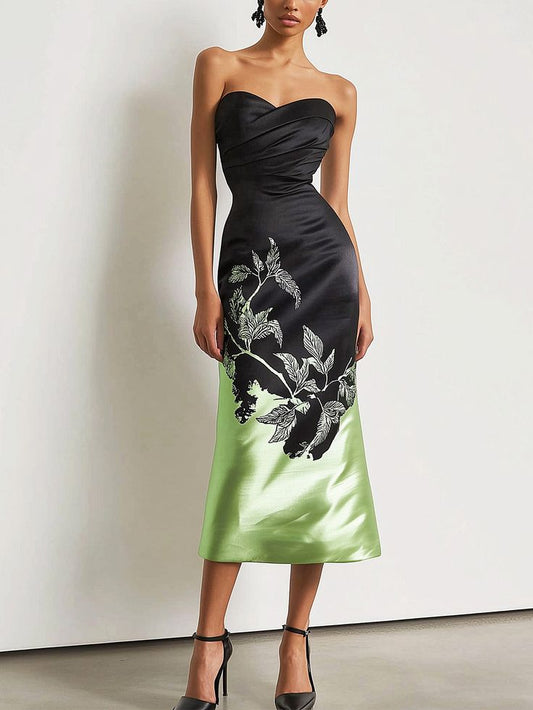 Vivienne Satin Strapless Dress