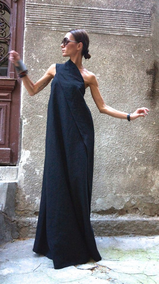 Arabella Linen Kaftan Maxi Dress