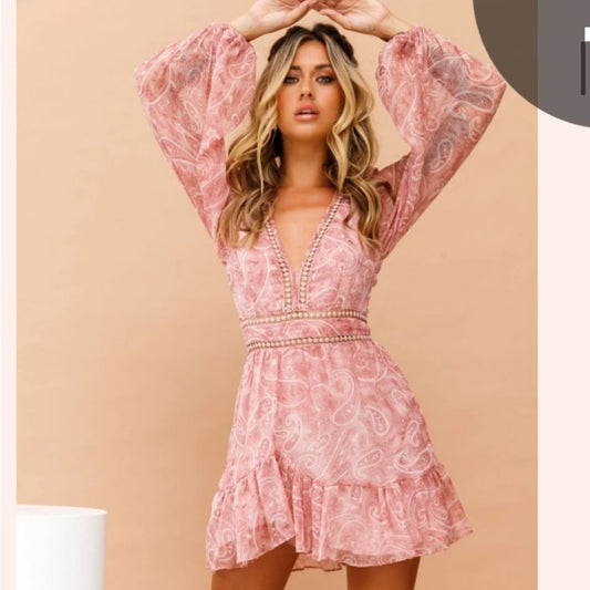 Sage + Paige Dresses | Brand New Xs Sage + Paige About Us Dress | Color: Pink | Size: Xs