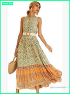 Margot Floral Linen Maxi Dress