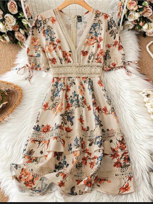 Margot Floral Midi Dress