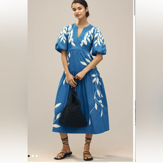 Margot Embroidered Cotton Dress