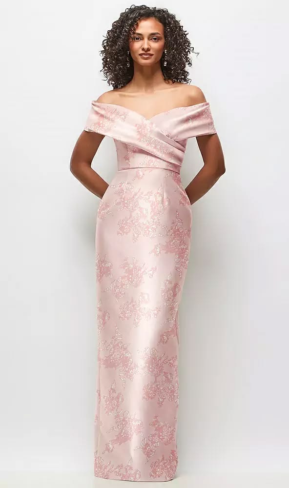 Margot Draped Satin Column Maxi Dress