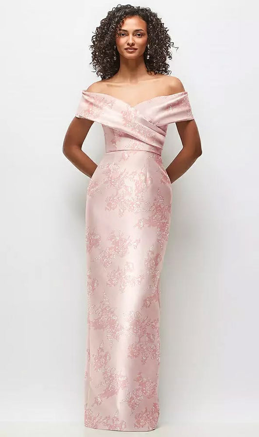 Margot Draped Satin Column Maxi Dress