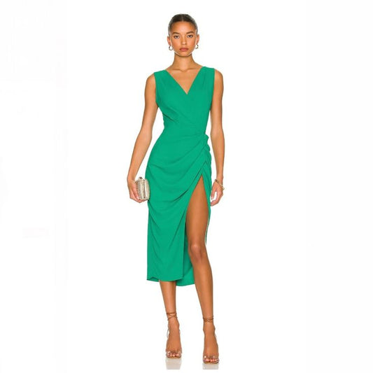 Pomona Dark Green Midi Dress
