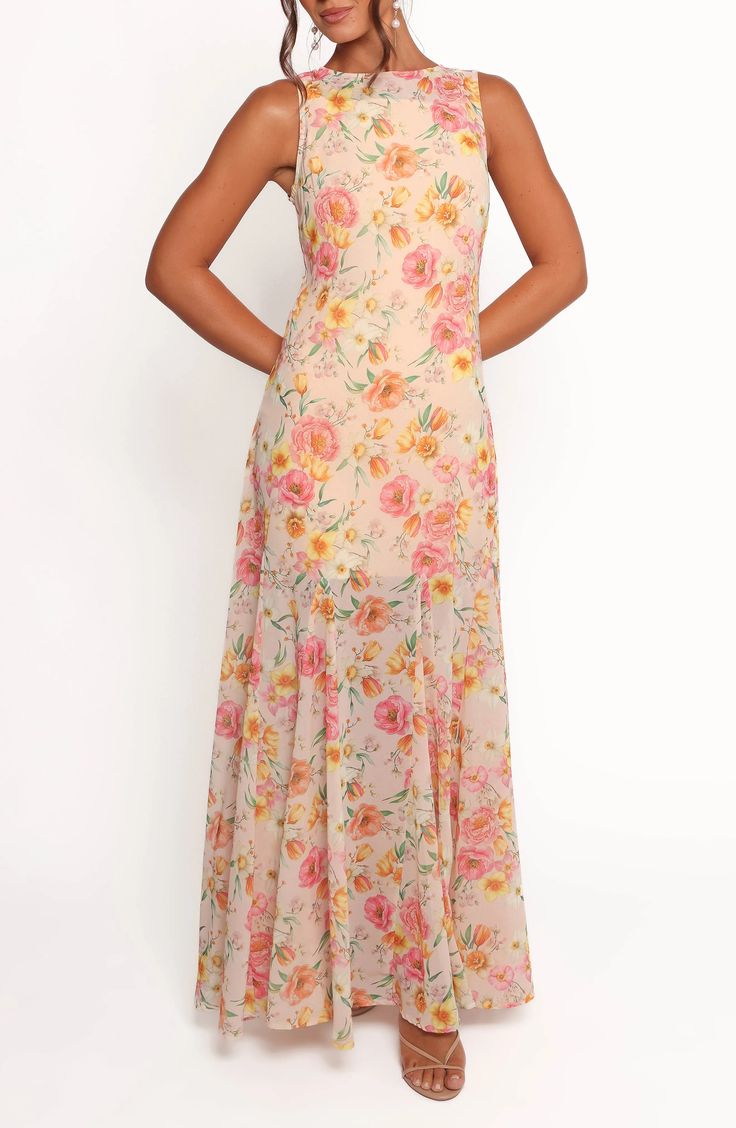 Keani Floral Sleeveless Maxi Dress