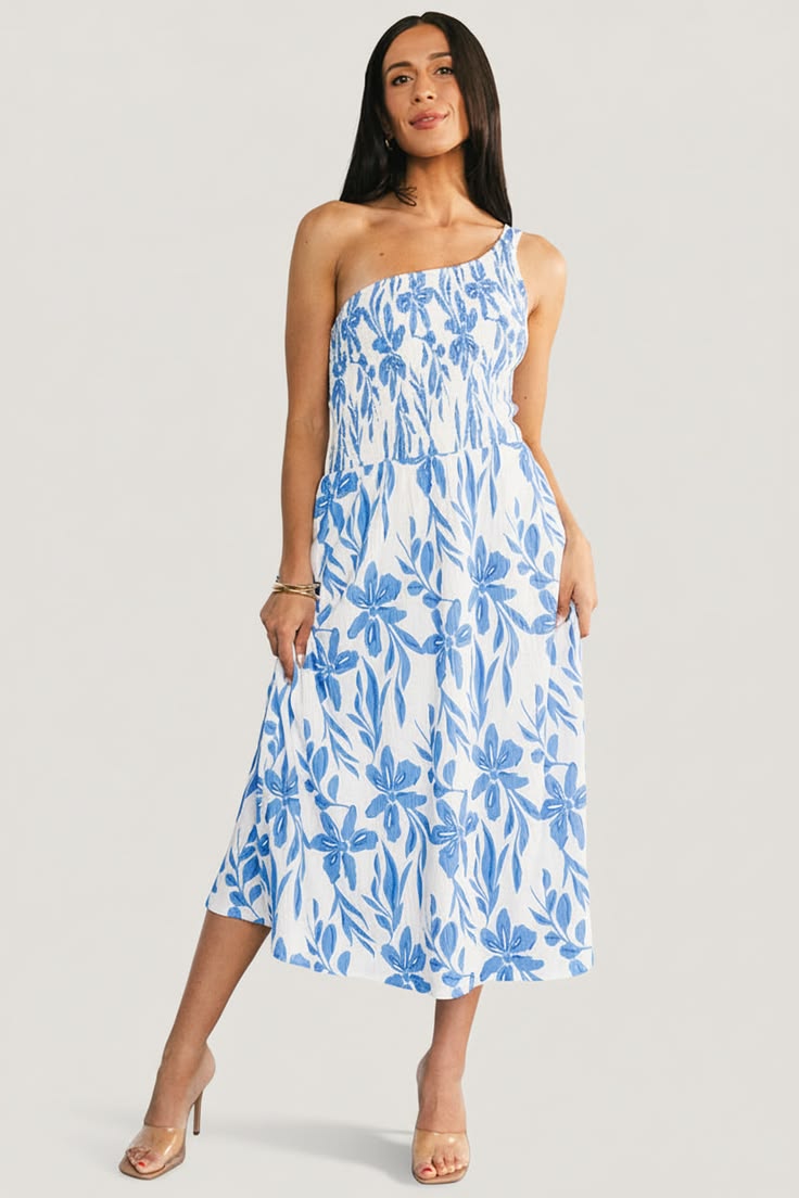 Brisa One-Shoulder Midi Dress