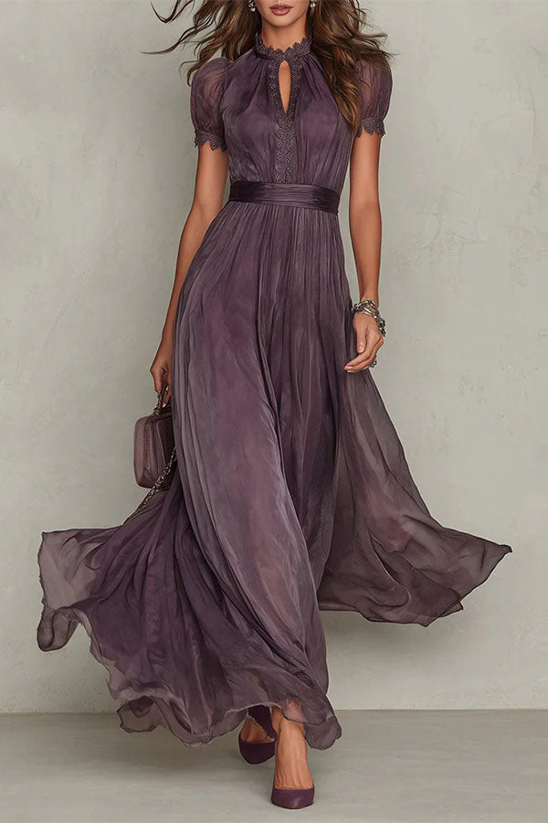 Pink Arabella Chiffon Maxi Dress