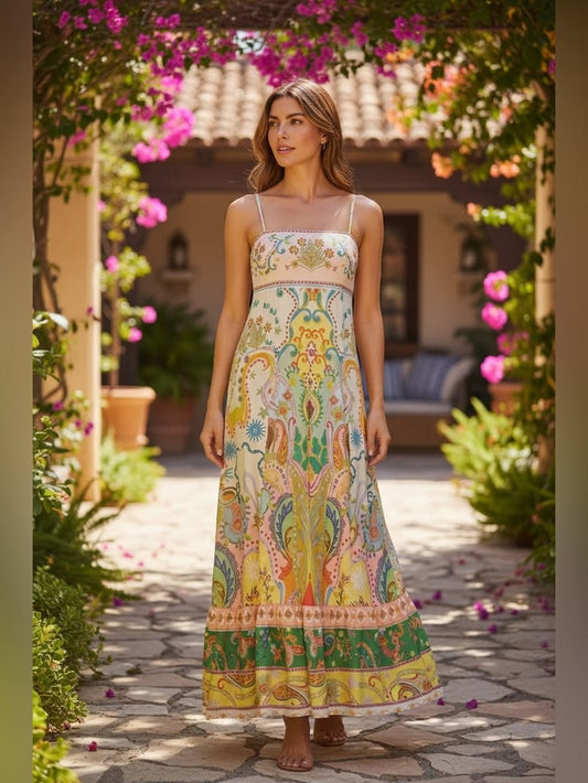 Anne Celestial Print Sleeveless Dress
