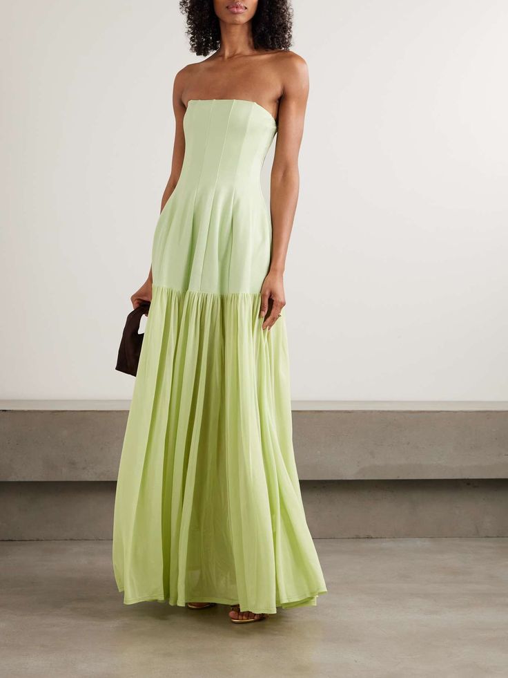 Sandrine Pleated Crepe Midi Dress