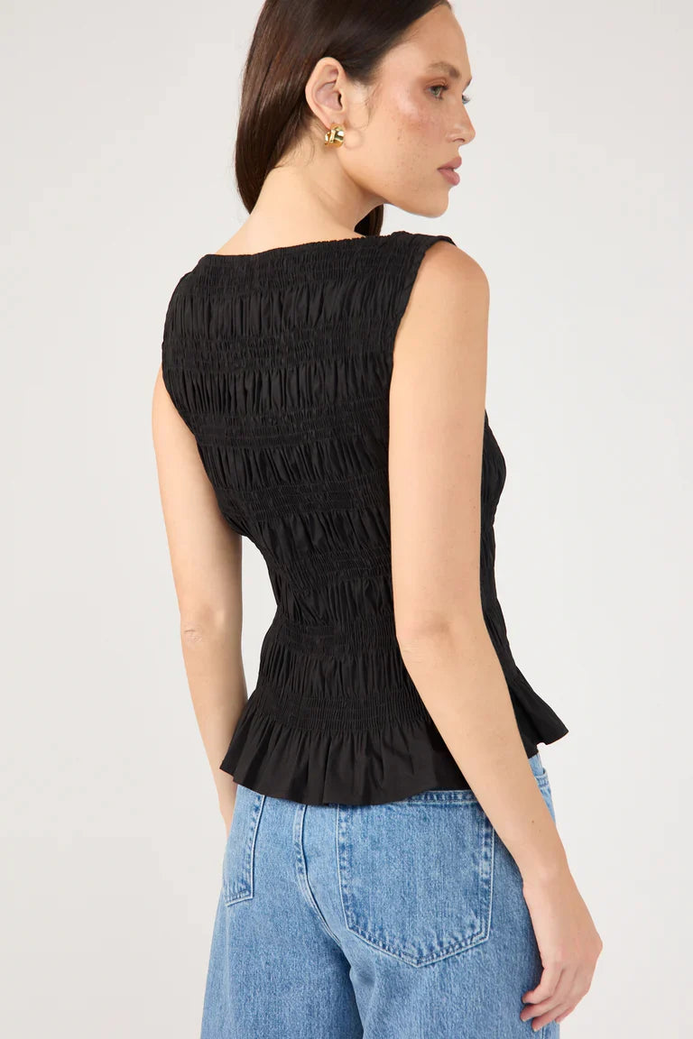 High Neck Top Black